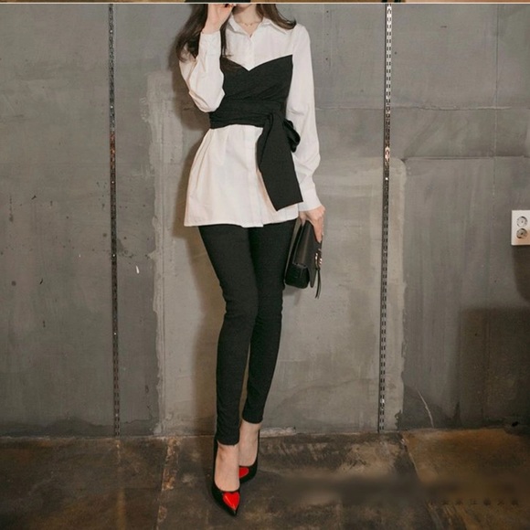 NWT Chicwish Mock Two-Piece Long-Sleeve Top - Picture 6 of 14